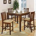 Coaster Coaster 150154 Normandie 5 Piece Marble Like Table Top Counter Height Set 150154